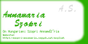 annamaria szopri business card